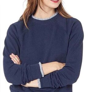 J Crew French Terry Sweatshirt with ruffle details at neck and cuffs. Small